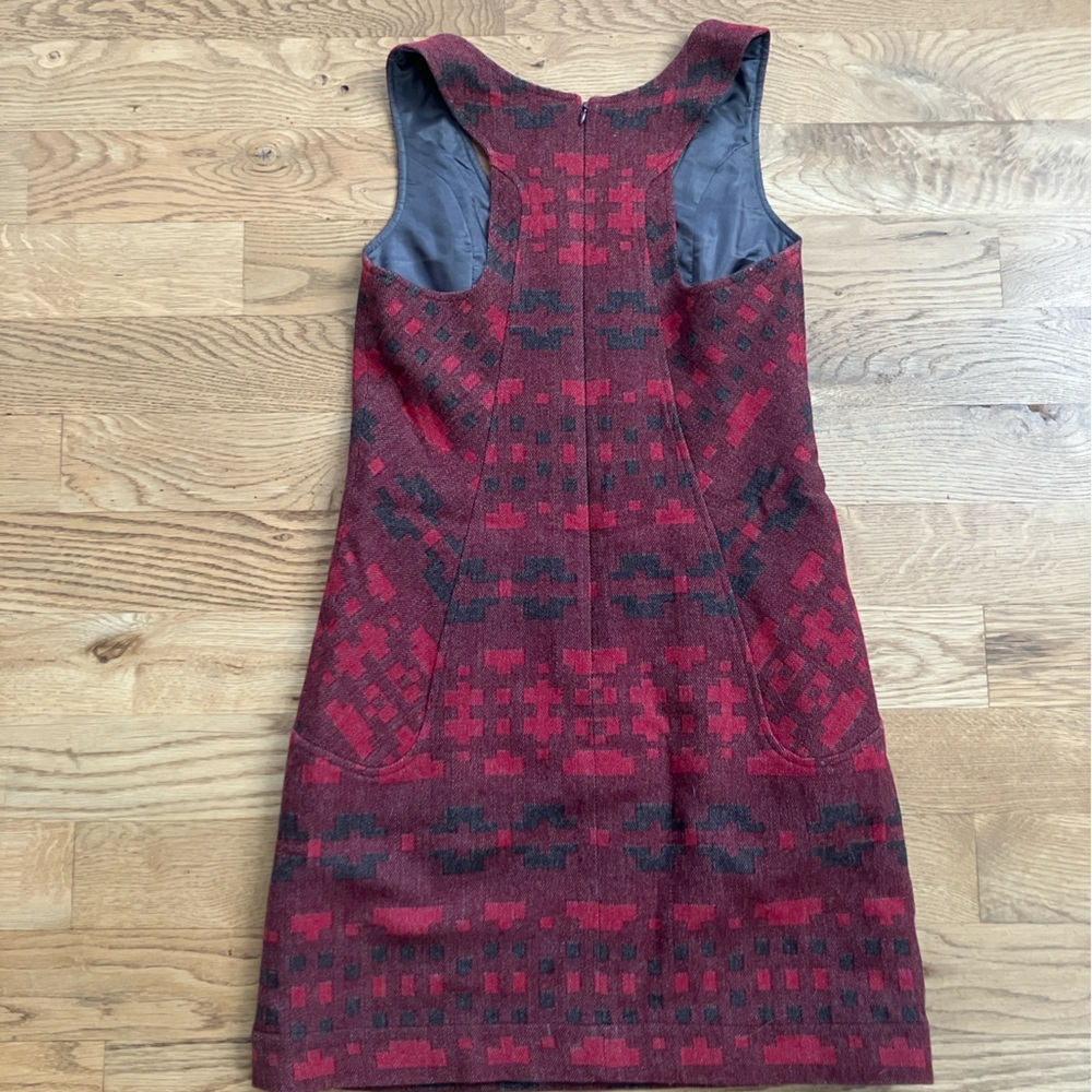 Pendleton Wool Red And Black Patterned Mini Dress - image 3
